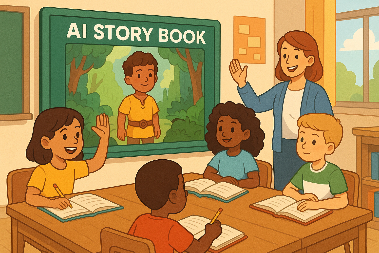Using AI Story Book in the Classroom: Creative Writing, Reading & Language Learning